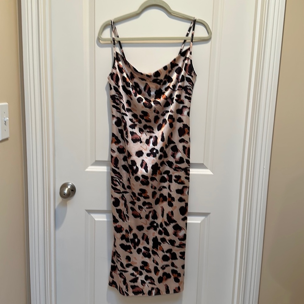 Leopard Print Slip Dress